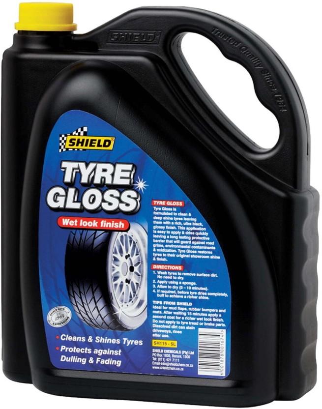 Shield Tyre Gloss Liquid Wheel Tire Cleaner (Pack of 1, 5 L)