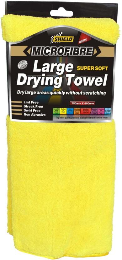 Shield Microfibre Drying Towel Microfiber Vehicle Washing  Cloth (Pack Of 1, 340 GSM)