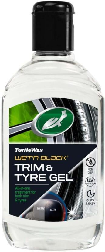 Turtle Wax Wet 'N' Black Trim and Tyre Gel Gel Wheel Tire Cleaner (Pack of 1, 300 ml)