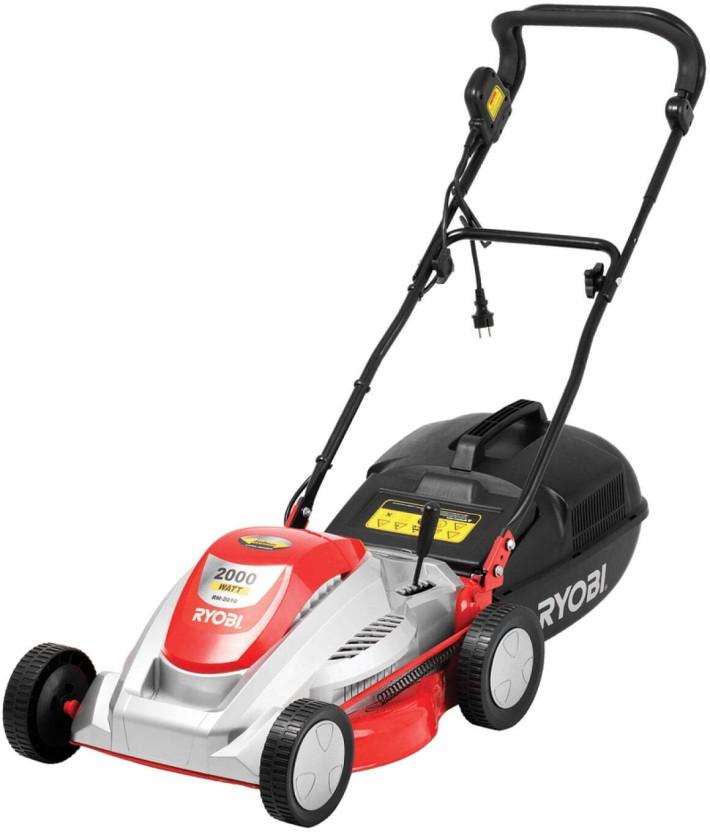 Ryobi Electric AC Adapter Rotary Push Lawn Mower (Red, Grey, Black)