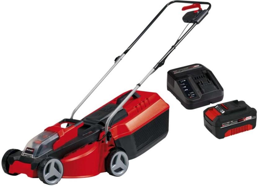 Einhell Power X-Change Cordless Lawn Mower With Starter Kit Battery & AC Adapter Rotary Push Lawn Mower (Red)