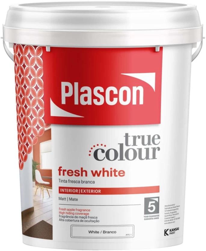 Plascon True Colour Fresh White Fresh White Emulsion Wall Paint (20 L)