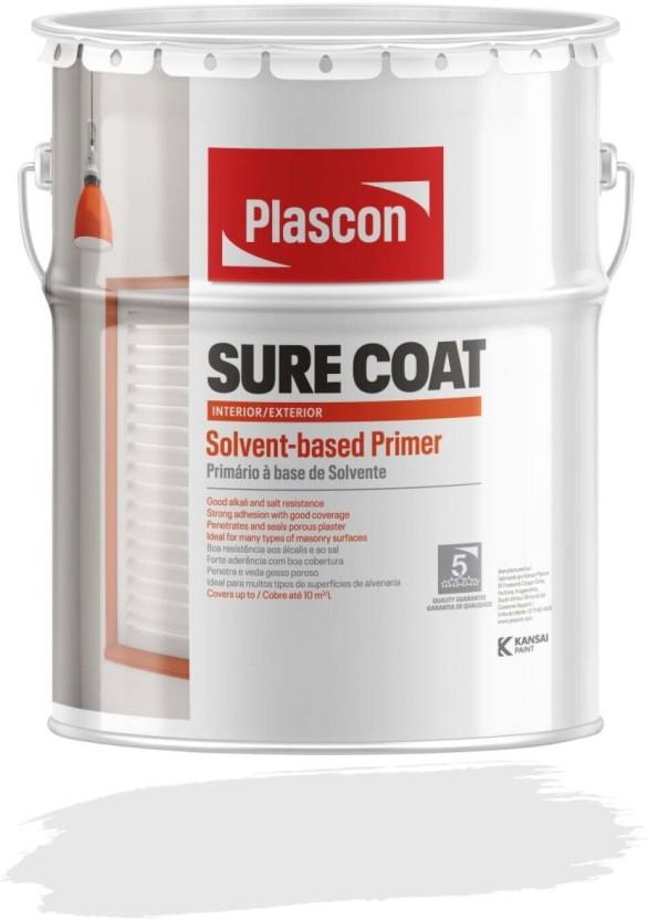 Plascon Sure Coat Solvent-Based Plaster Primer White Emulsion Wall Paint (20 L)