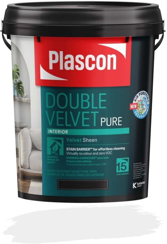 Plascon Double Velvet White Emulsion Wall Paint (20 L)