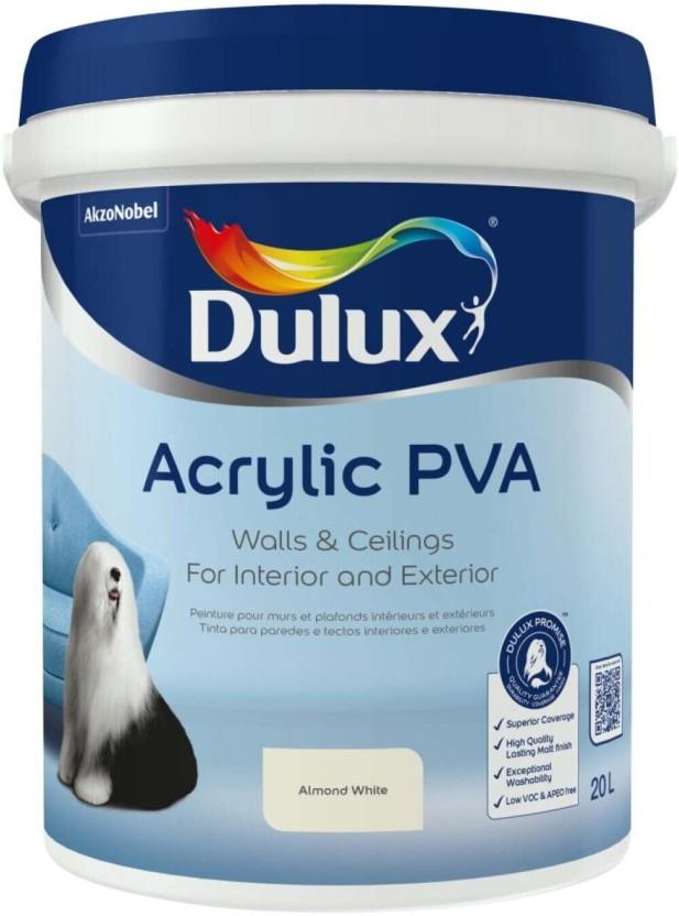 Dulux Acrylic PVA Almond Whit Almond White Emulsion Wall Paint (20 L)