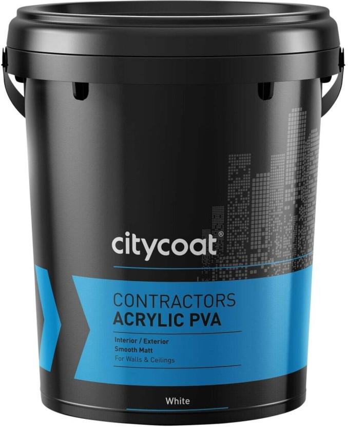 Citycoat Contractors Acrylic PVA White Emulsion Wall Paint (20 L)