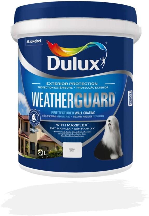 Dulux Weatherguard Standard Brilliant White Emulsion Wall Paint (20 L)