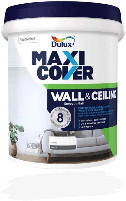 Dulux Maxicover Wall & Ceiling White Emulsion Wall Paint (20 L)