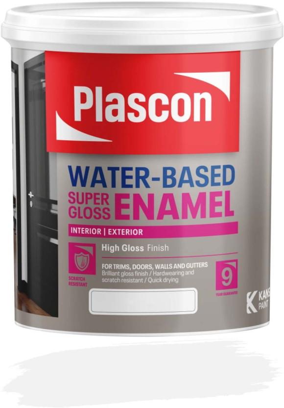 Plascon Water Based Super Universal Enamel White Enamel Wall Paint (1 L)