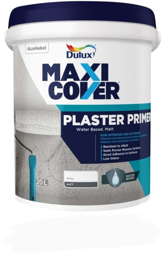 Dulux Maxicover Water-Based Plaster Primer White Emulsion Wall Paint (20 L)