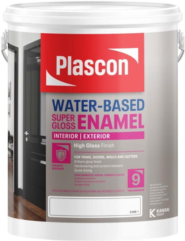 Plascon Water Based Super Gloss Enamel Battleship Grey Battleship Grey Enamel Wall Paint (1 L)