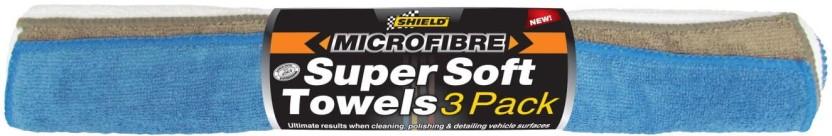 Shield Microfibre Towels Microfiber Vehicle Washing  Cloth (Pack Of 12, 230 GSM)