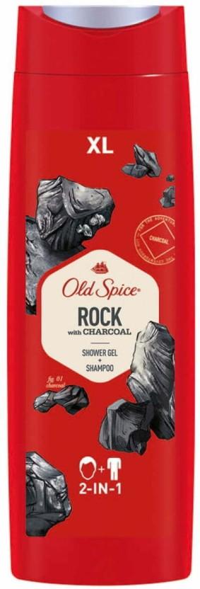 Old Spice Rock with Charcoal Shampoo + Shower Gel Body Wash (400 ml)