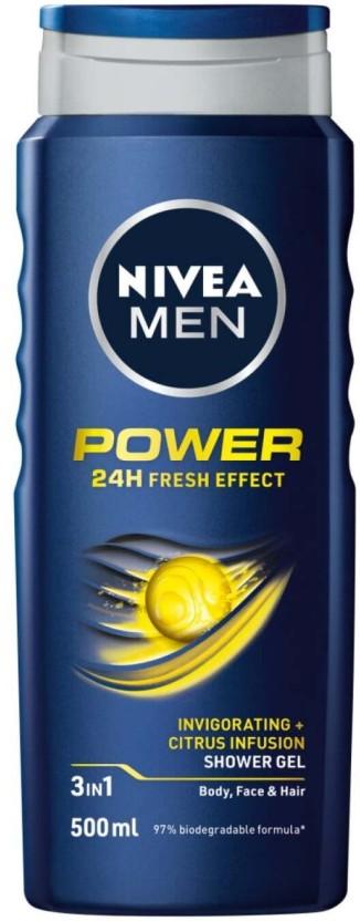 Nivea Men Power - 24H Fresh Effect Body Wash (12 x 500 ml)