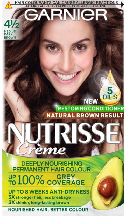 Garnier Nutrisse Creme 4.5 Medium Dark Brown , Brown