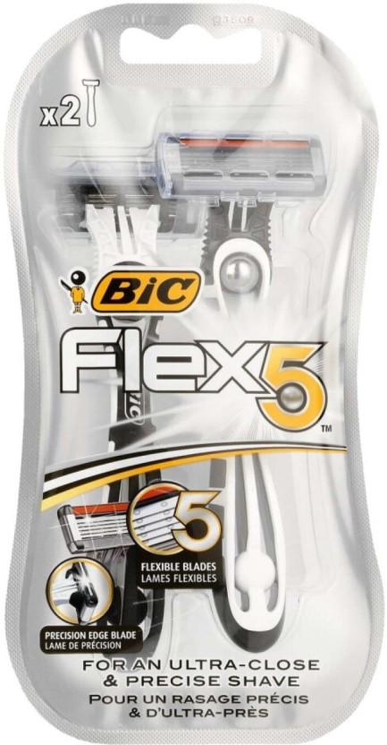 Bic Flex 5 Blade Male Disposable Razor Men (Pack of 10)