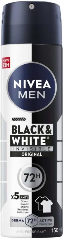 Nivea ANTIPERSPIRANT Black & White Deodorant Spray  -  For Men (150 ml)