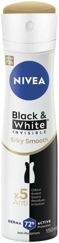 Nivea ANTIPERSPIRANT Black and White Invisible Deodorant Spray  -  For Men (150 ml)
