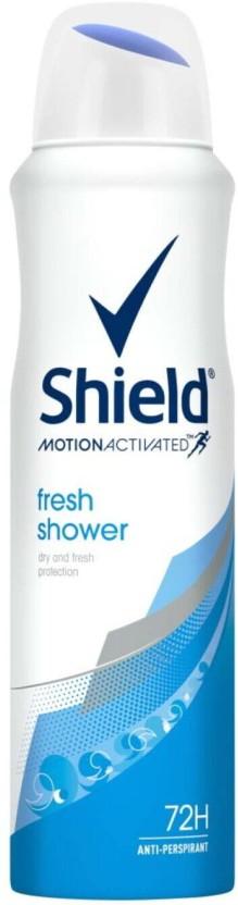 Shield Motion Activated Fresh Shower Deodorant Spray  -  For Women (150 ml)