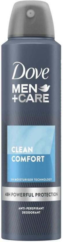 Dove Roll on Clean Comfort Deodorant Spray  -  For Men (150 ml, Pack of 6)