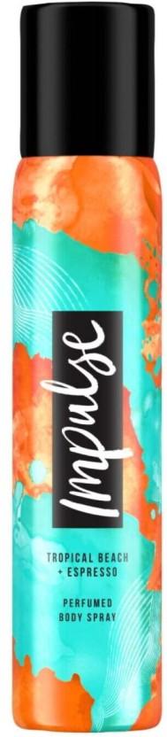 Impulse Tropical Beach Espresso Deodorant Spray  -  For Women (90 ml)