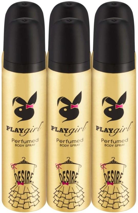 Playgirl Desire Deodorant Spray  -  For Women (540 ml, Pack of 6)