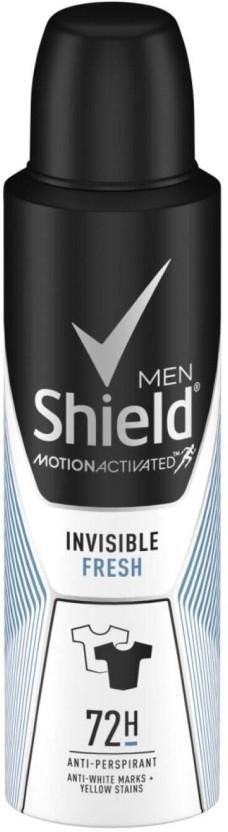 Shield Motion Activated Invisible Fresh Deodorant Spray  -  For Men (900 ml, Pack of 6)