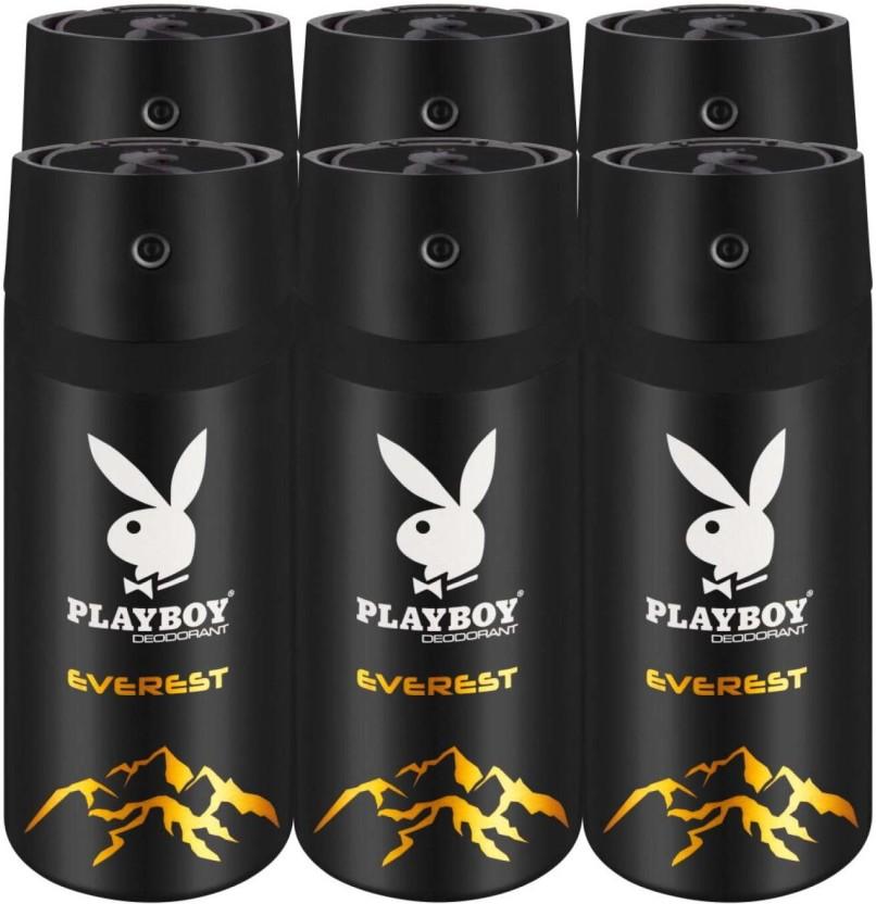 Playboy Everest Deodorant Spray  -  For Men (900 ml, Pack of 6)