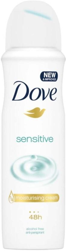 Dove Sensitive Moisturising Cream Deodorant Spray  -  For Women (150 ml, Pack of 6)