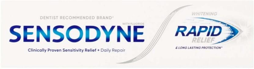 Sensodyne Whitening Rapid Relief Toothpaste (75 ml, Pack of 1)