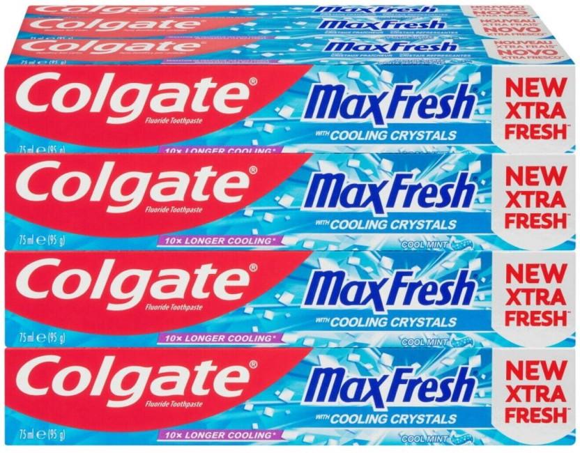 Colgate MaxFresh Cool Mint with Cooling Crystals Toothpaste (75 ml, Pack of 12)