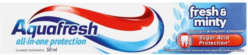 Aquafresh All-in-One Fresh & Minty Toothpaste (50 ml, Pack of 12)