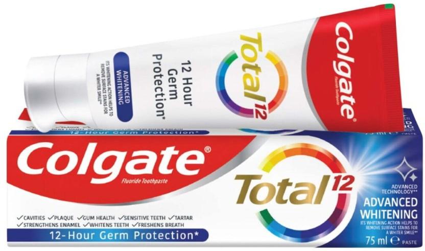 Colgate Total 12 Advanced Whitening Toothpaste (75 ml, Pack of 12)