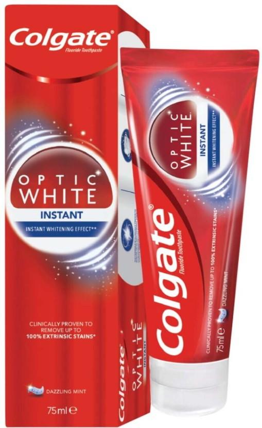 Colgate Optic White Instant Effect Toothpaste (75 ml, Pack of 12)