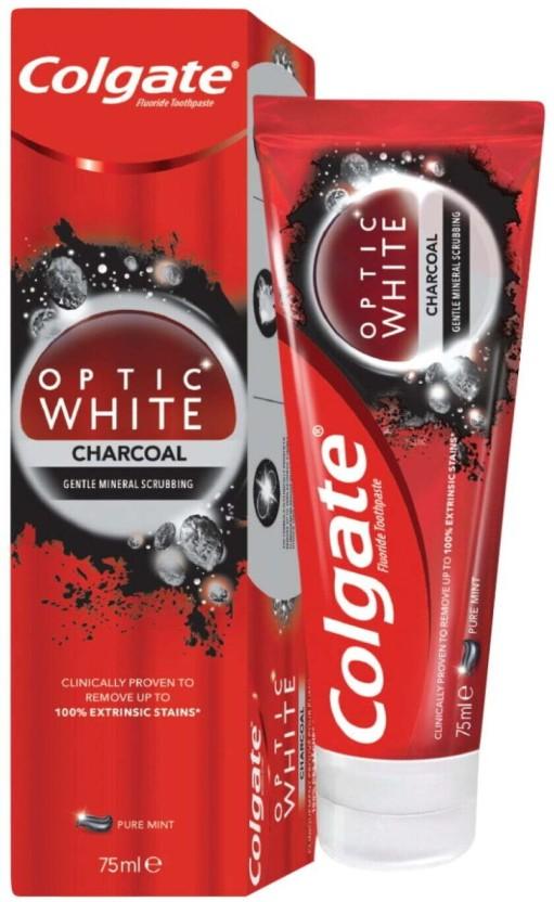 Colgate Optic White Charcoal Toothpaste (75 ml, Pack of 12)