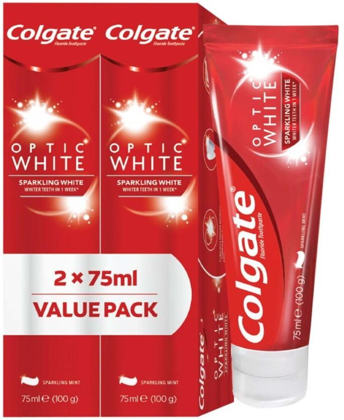 Colgate Optic White Sparkling Toothpaste (75 ml, Pack of 24)