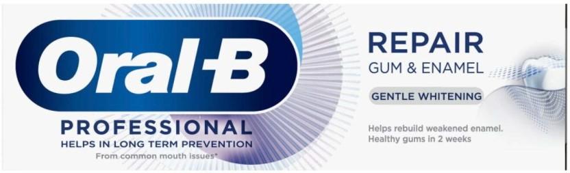 Oral-B Repair Gum & Enamel Gentle Whitening Toothpaste (75 ml, Pack of 12)