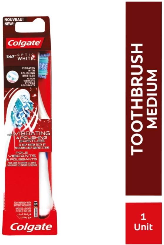 Colgate 360 Optic Power Toothbrush Medium Toothbrush