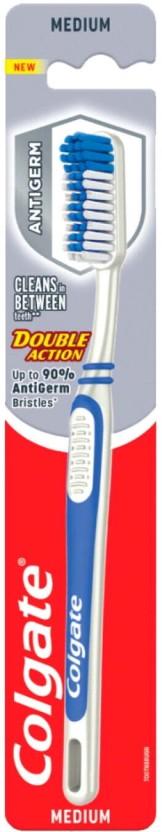 Colgate Double Action Anti-Germ Toothbrush Medium Toothbrush
