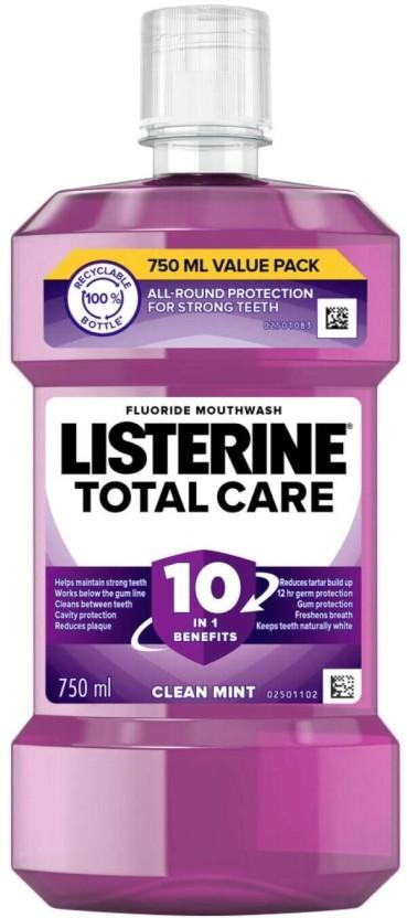 LISTERINE_4 Mouthwash Total Care - Clean Mint (750 ml)
