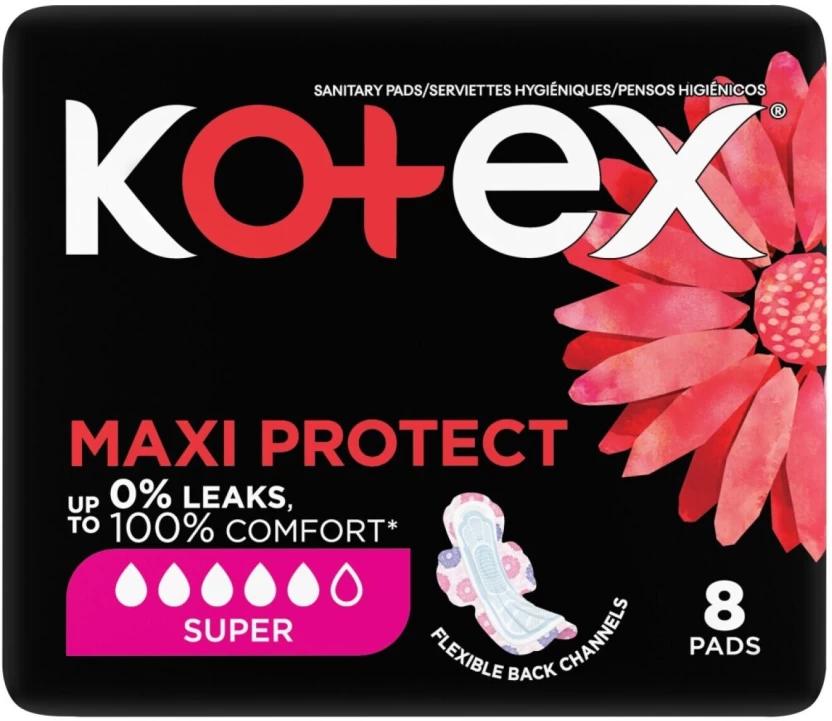 Kotex Super Maxi Protect Super Sanitary Pad (Pack of 8)