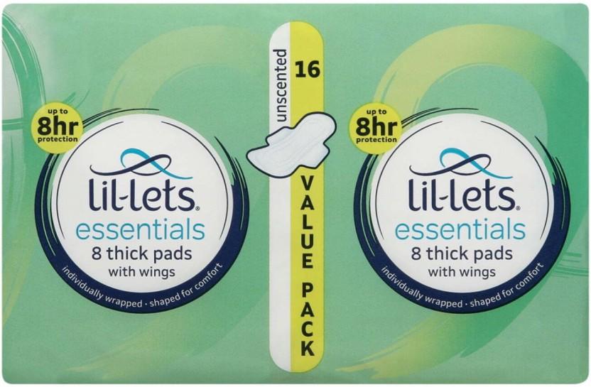 Lil-Lets Essentials Pads Unscented Sanitary Pad (Pack of 16)
