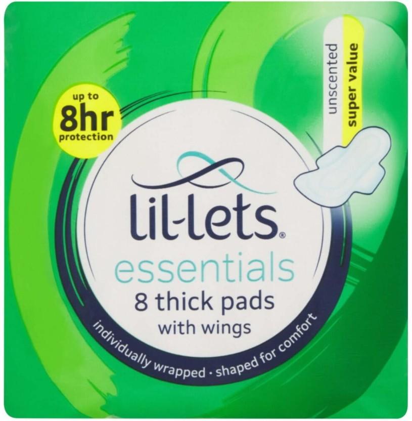 Lil-Lets Essentials Pads Unscented Sanitary Pad (Pack of 8)