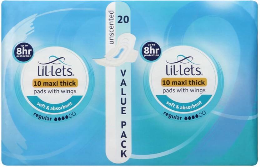 Lil-Lets Maxi Thick Pads Regular Sanitary Pad (Pack of 20)