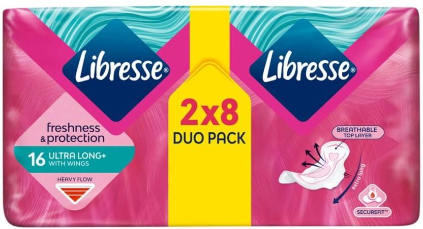 Libresse Long Wings Ultra Pads Duo Sanitary Pad (Pack of 16)
