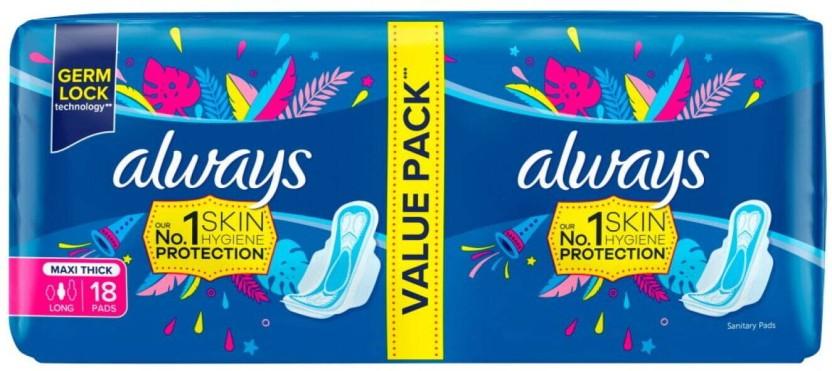 Always Maxi Duo Sanitart Pads Sanitary Pad (Pack of 18)