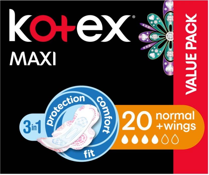 Kotex Designer Maxi Pads Normal Sanitary Pad (Pack of 20)