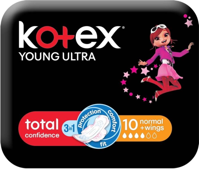 Kotex Young Ultra Thin Pads Sanitary Pad (Pack of 10)