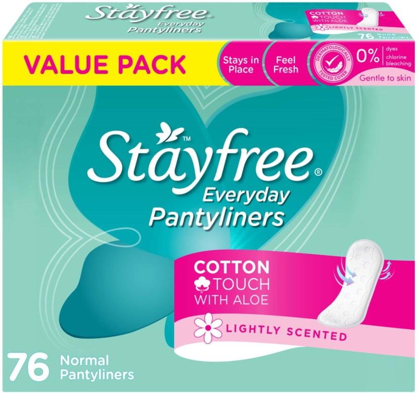 Stayfree Pantyliners | Normal Aloe Pantyliner (Pack of 76)