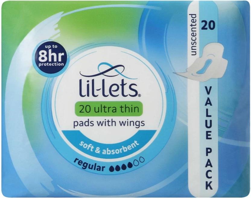 Lil-Lets Ultra Thin Pads Regular Scented Sanitary Pad (Pack of 20)